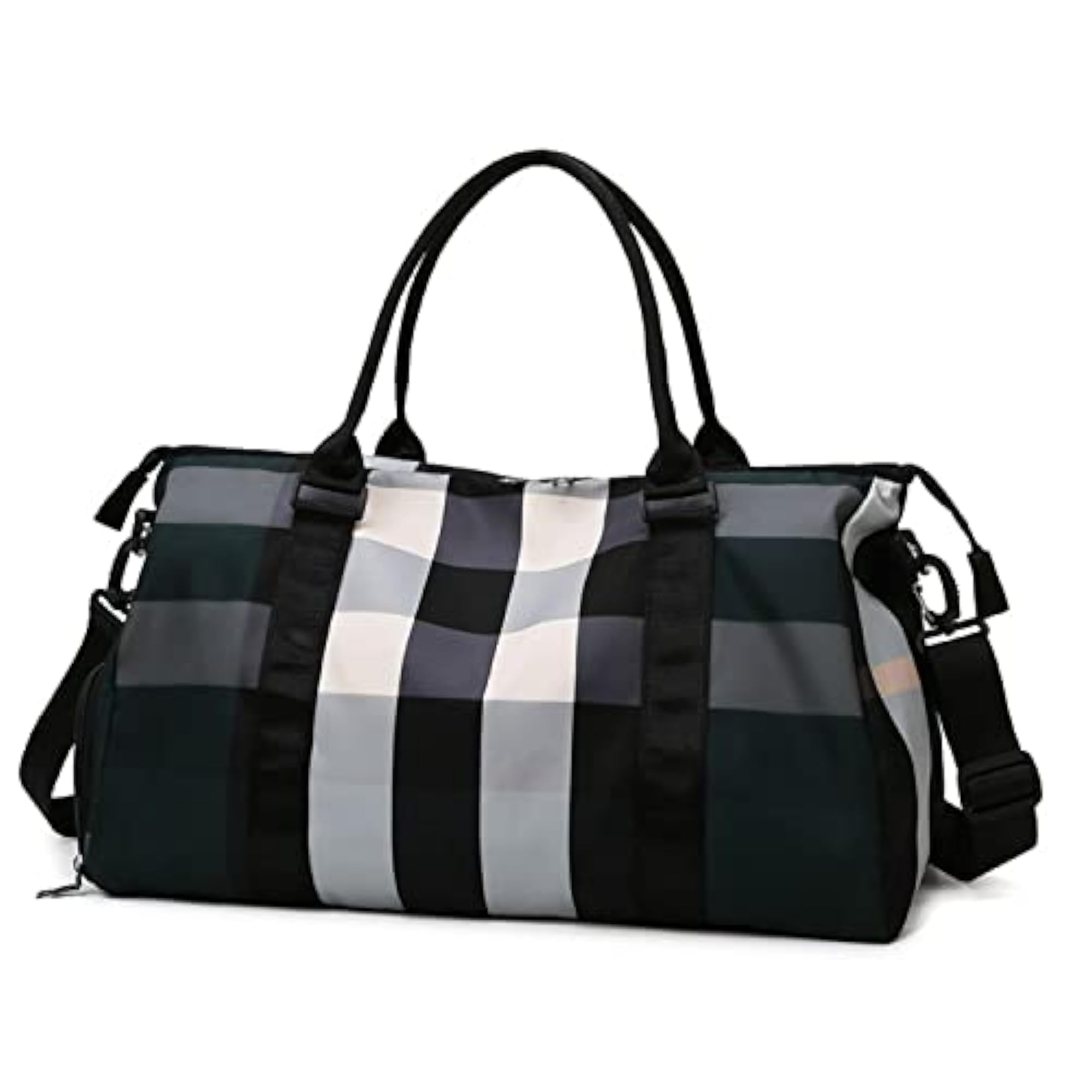 Nylon Duffle Bag with Shoe Compartment